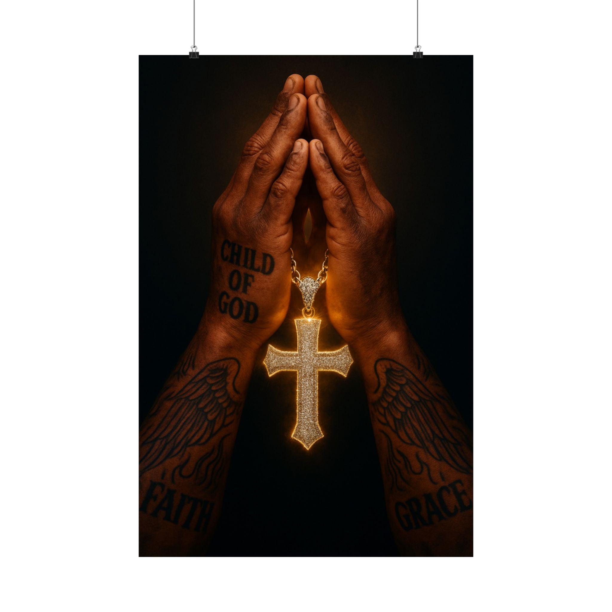 Grace & Power Poster Faith Edition Matte Vertical Wall Art
