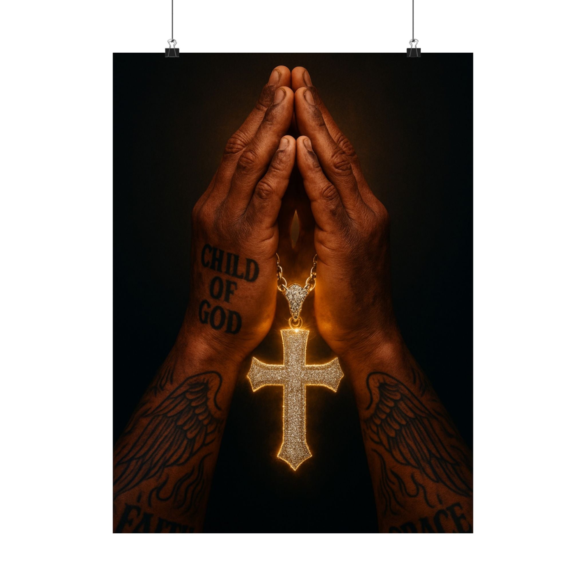 Grace & Power Poster Faith Edition Matte Vertical Wall Art