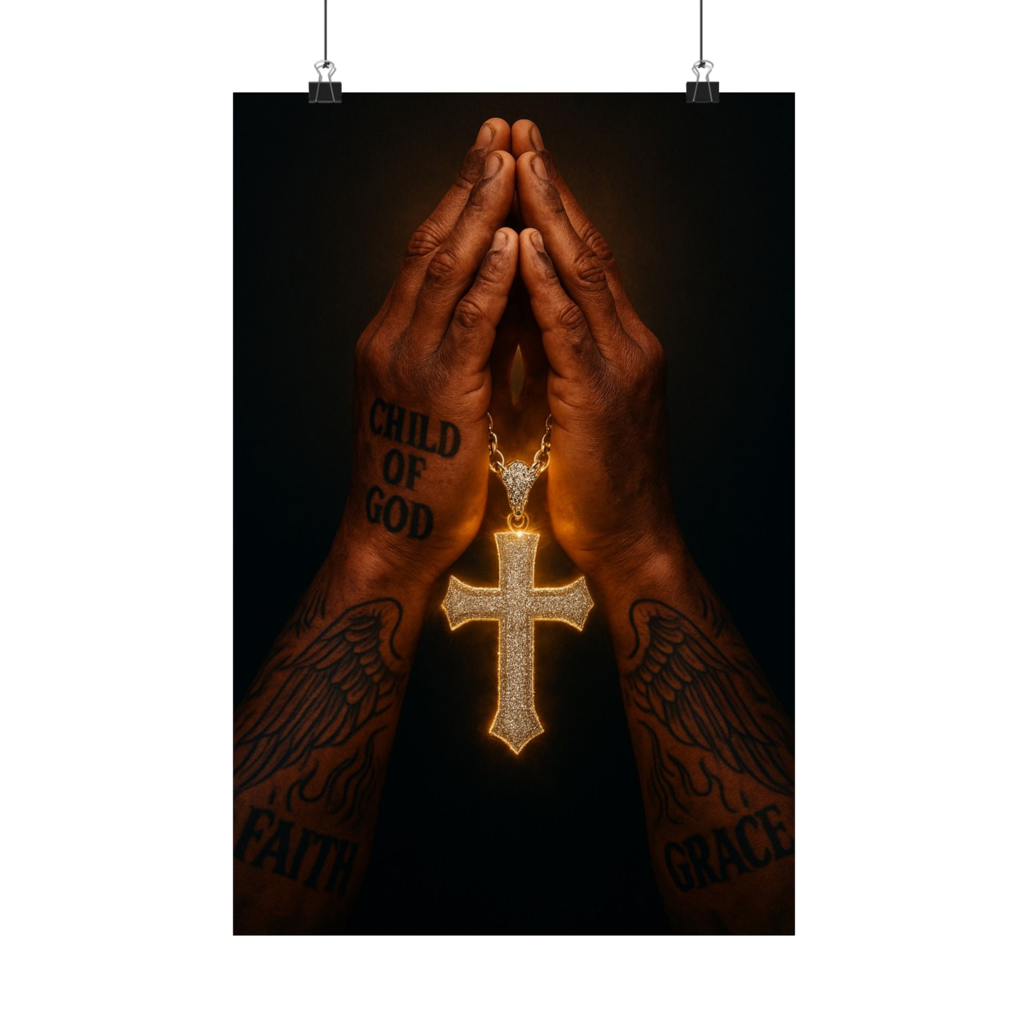 Grace & Power Poster Faith Edition Matte Vertical Wall Art