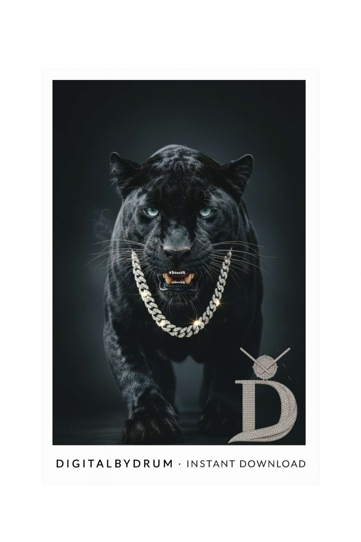 Midnight Hunt – Luxury Black Panther Art