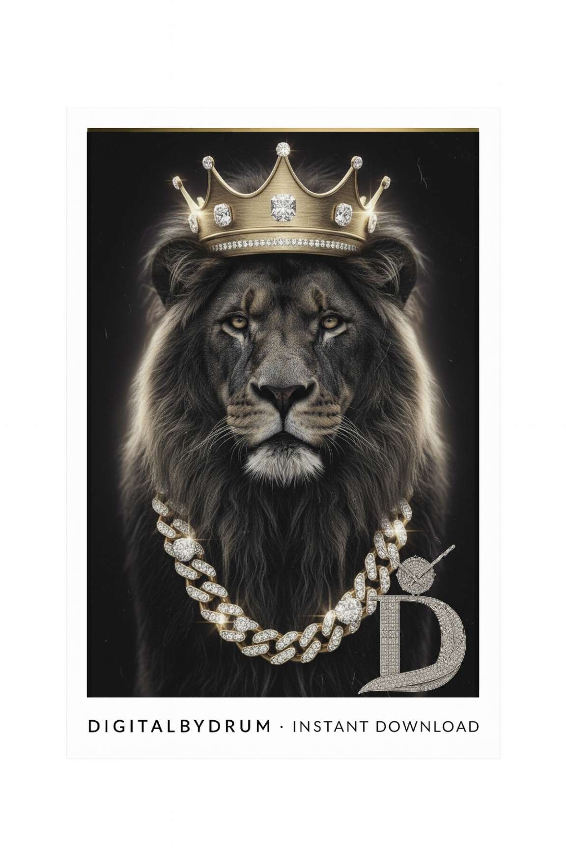 Golden Reign – King Lion Luxury Art Print